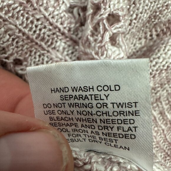 Pink Rose Womens Open Front Cardigan Sweater Size L Cotton/Acrylic Blend - Picture 6 of 6